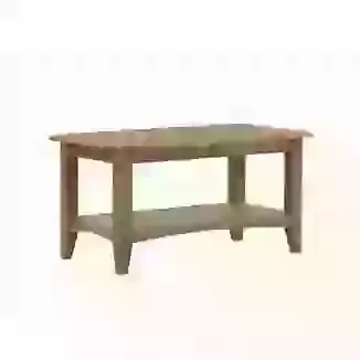 Compact Oak Coffee Table With Shelf